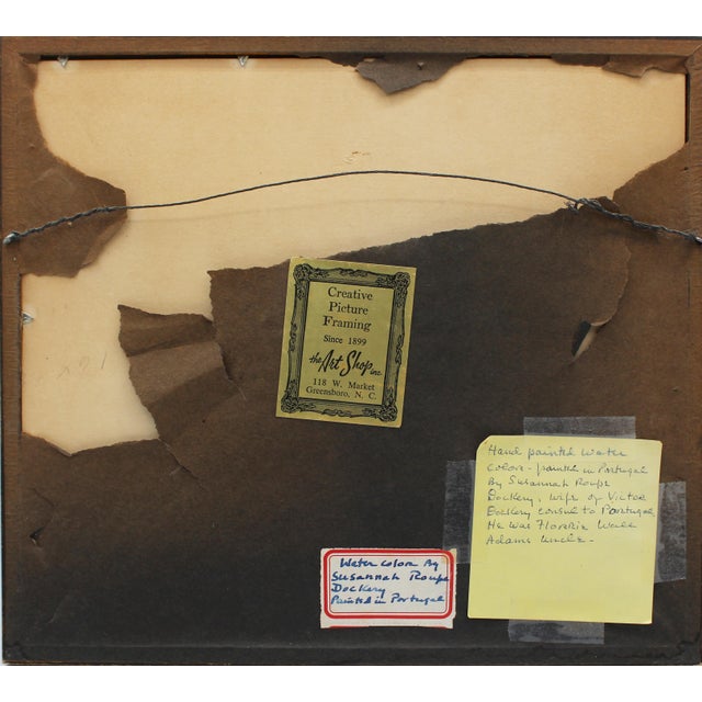 Watercolor of a town in Northern Portugal by Susannah Roope Dockery, late 19th century. Dockery, Portuguese-British,...