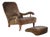 Set of Lounge Chair and Ottoman in Velvet, 2010s For Sale