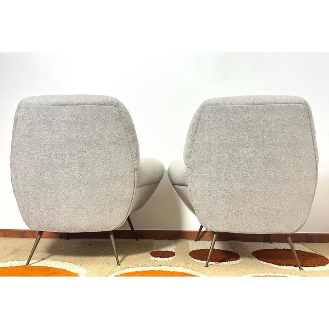Beige Gigi Radice Armchairs by Minotti, Italy, 1950s, Set of 2 For Sale - Image 8 of 14