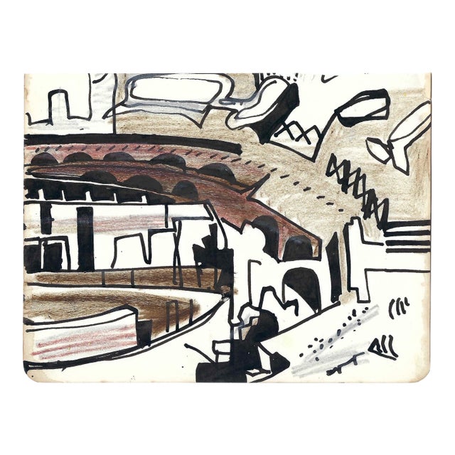 1950s Robert Angeloch Roman Coliseum Painting For Sale