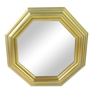 1960s Gold Hexagonal Mirror For Sale