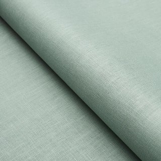 Sample - Schumacher Middleton Linen Fabric in Green For Sale
