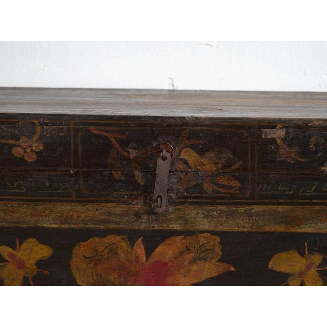 Chinese Dowry Trunk with Polychrome For Sale - Image 10 of 12