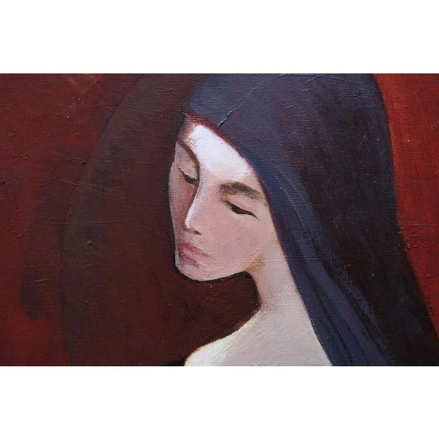 Modern Laimdots Murnieks, Seated, 1974, Oil on Canvas For Sale - Image 3 of 8