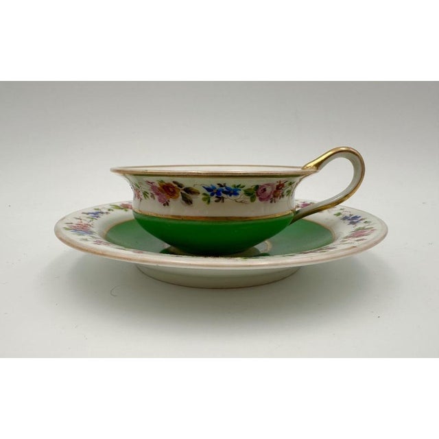 Russian Imperial Porcelain Cup and Saucer from Gardener Factory, Set of 2 For Sale - Image 11 of 11