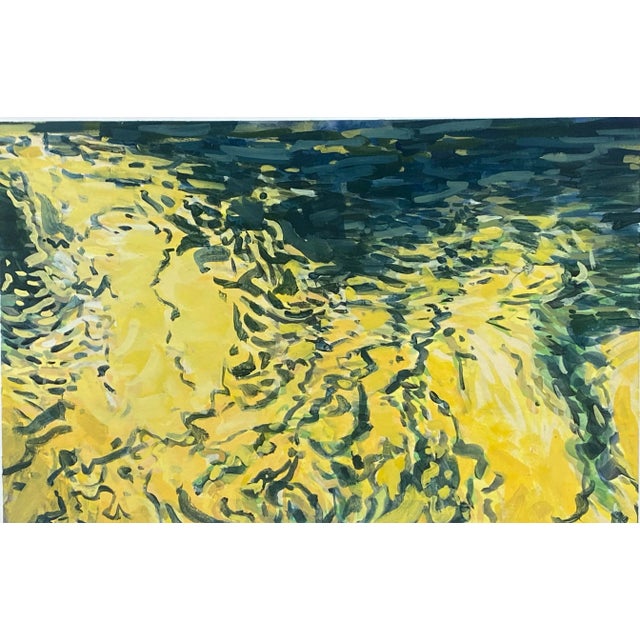 Impressionsist painting on heavy archival watercolor paper. A painting in my moving water series. Paper measures 18x24...