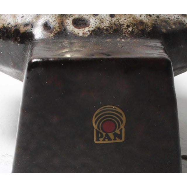 Mid-Century Modern Space Age Ceramic Fat Lava Wall Lamp from Pan, 1970s For Sale - Image 3 of 8