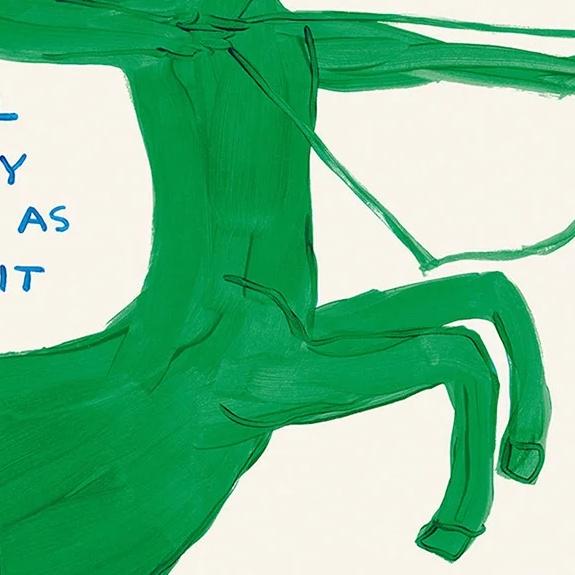 Figurative David Shrigley Sagittarius Signs of the Zodiac Lithograph Poster (Individual), 2021 For Sale - Image 3 of 5