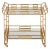 The Odeon Bar Cart has an Asian style with its skillful wrought iron fretwork in a Seneca gold leaf finish. The light...