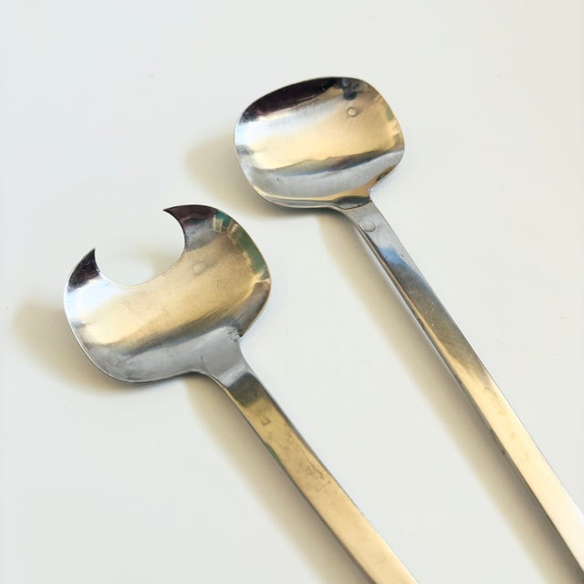 Mid 20th Century Mid 20th Century Mid Century Modern Stainless Steel Serving Utensils by Selandia For Sale - Image 5 of 7