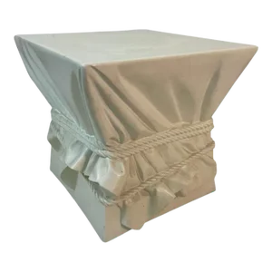 1970s Drapery & Rope Plaster Table in the Manner of John Dickinson