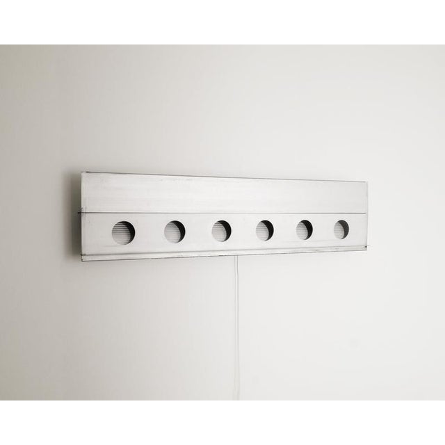 Mid Century French Decorative Architectural Aluminium Areator Shutter with C.I.M.T Panel by Jean Prouvé, 1950s For Sale - Image 3 of 6