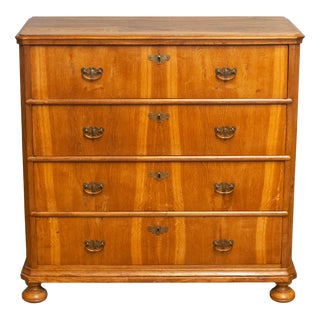 Antique Biedermeier Oak Chest of Drawers, 1890s For Sale
