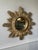 Vintage 16.5" Mid Century Creamy Giltwood Sunburst Wall Mirror For Sale - Image 14 of 16