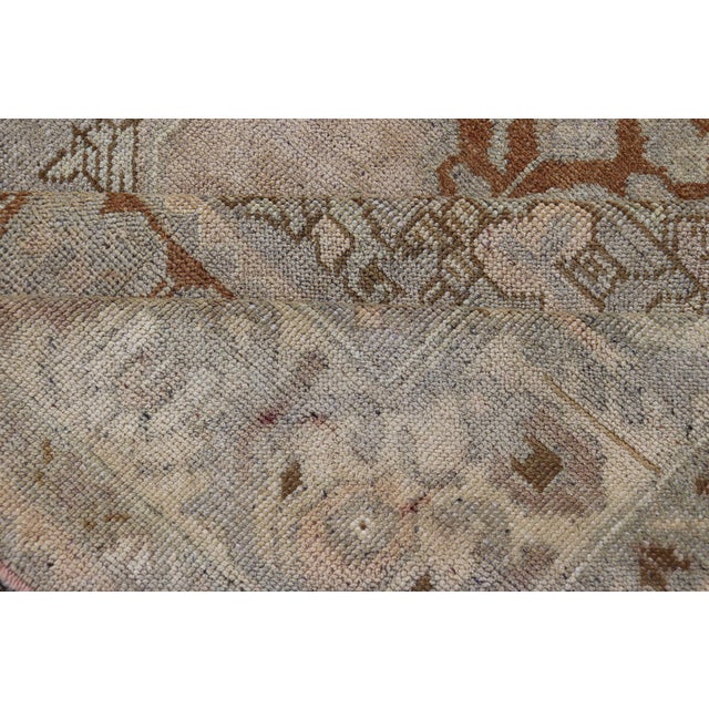 Turkish Oushak Rug With Muted Colors in Taupe, Gray, Ice Blue and L.Green For Sale - Image 14 of 15