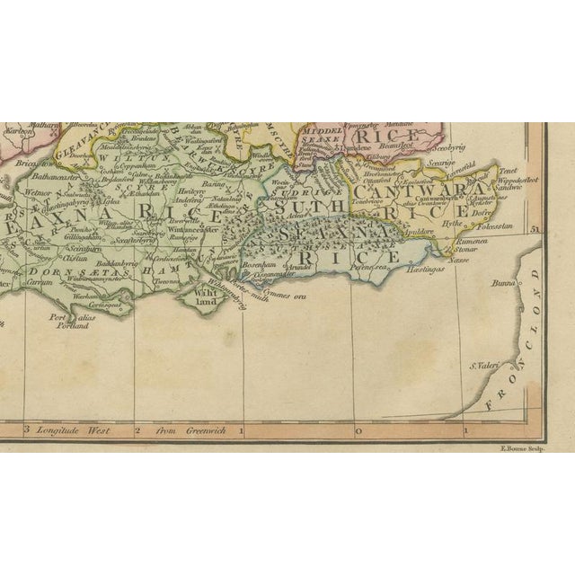 Saxon England Map by Wilkinson, London, 1817 For Sale - Image 9 of 11