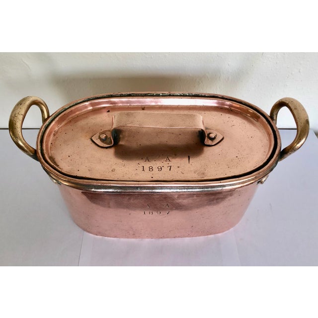 Antique French 1897 Copper Fish Poacher/Steamer Chairish