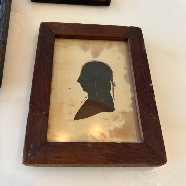 American Antique 1800s Silhouette Portraits- Collection of 3 For Sale - Image 3 of 7