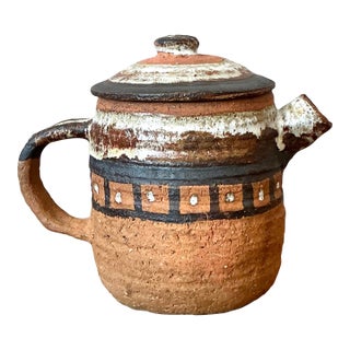 Vintage Boho Studio Pottery Teapot For Sale
