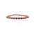 Op Art 18k Gold Round Cut 9.27ct Ruby Byzantine Tennis Bracelet for Her With Diamonds For Sale - Image 3 of 10