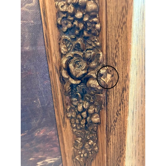 Mid 20th Century Thomas Tyrwhitt-Drake, Master of the Bicester and Warden Hillfoxhounds Reproduction Paining With Ornate Wood Frame For Sale - Image 15 of 15