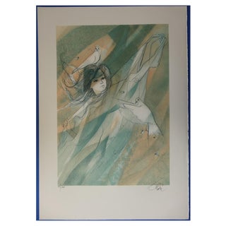 Jean-Baptiste Valadié, Brassens: The Wind, 1970s, Original Lithograph For Sale