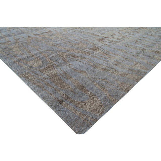 Contemporary Tibetan Shadows Handmade Silk and Wool Rug by Doris Leslie Blau For Sale In New York - Image 6 of 6