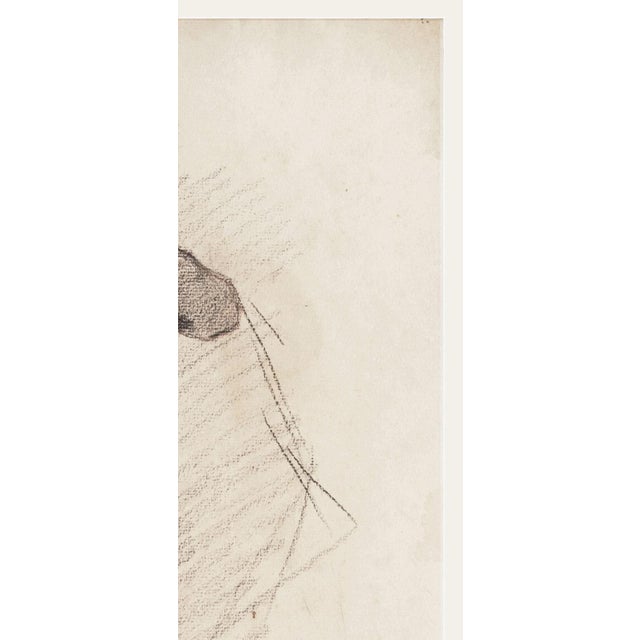 Early 20th Century Early 1900's Antique French Classicism Style Nude Figure Drawing of Woman in Charcoal and Conte on Paper With Mat, Signed by Artist For Sale - Image 5 of 6