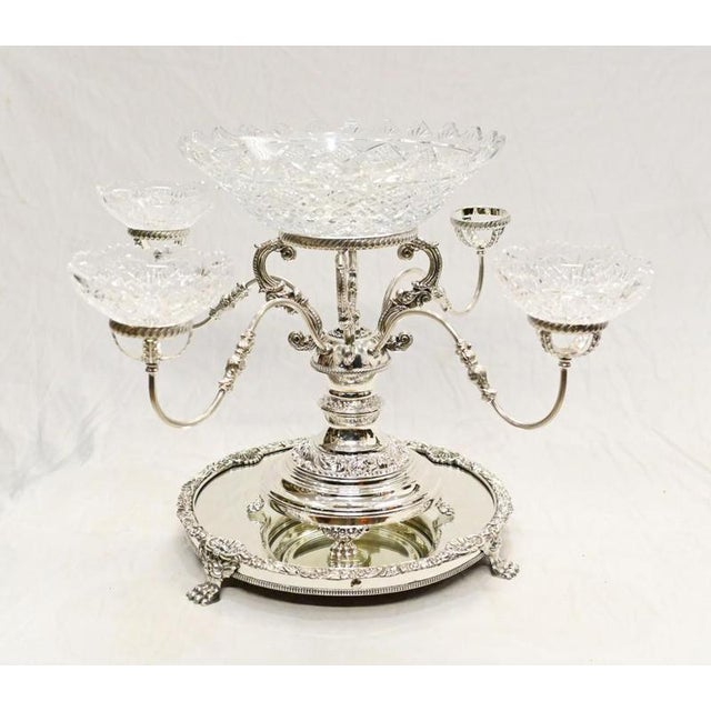 Silver Plate Centrepiece Stand Table For Sale - Image 4 of 7