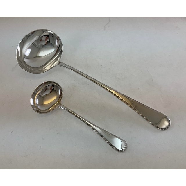 1980s 1980s Silver Soup Ladle, Feather Edge. For Sale - Image 5 of 15