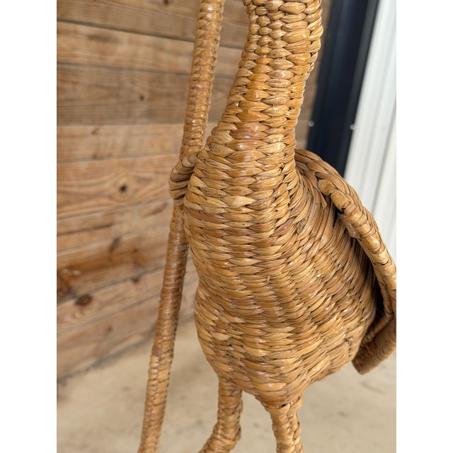 2000 - 2009 Monumental Mario Lopez Torres Woven Crane Table Lamp For Sale - Image 5 of 11