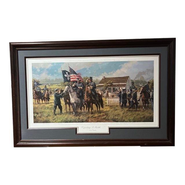 1999 Original Print Signed Numbered by Dale Gallon Framed Titled Expecting a Battle For Sale