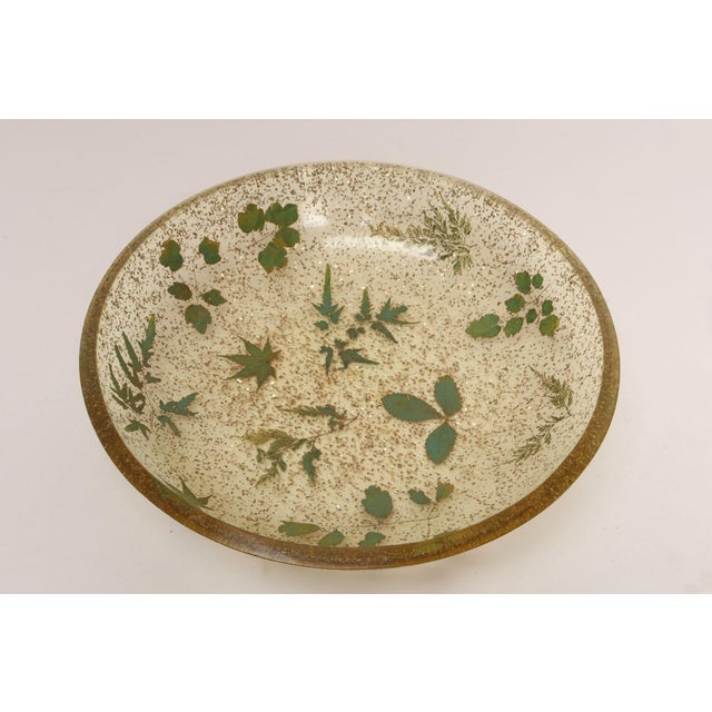 Plastic Vintage Botanical Motif Resin / Acrylic Salad Bowl and Servers / Tongs Set by Bilmar - 3 pcs For Sale - Image 7 of 18