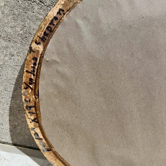 Gold 1950s Italian Gold Leaf Wall Mirror For Sale - Image 8 of 8