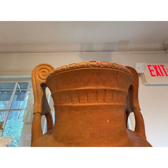 Monumental Italian Terracotta Urns - Set of 2 For Sale - Image 13 of 16