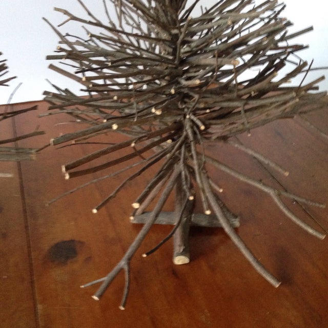 Rustic Twig Tabletop Xmas Trees a Pair Chairish