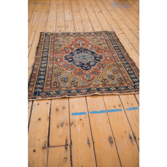 Vintage Heriz Square Rug - 3'7" x 4' For Sale - Image 9 of 10