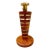 1970’s Vintage ‘Felice Antonio Botta Style’ Table Lamp Constructed of Alternating Wood and Lucite Stacked Circles, Art Deco, MCM Style For Sale