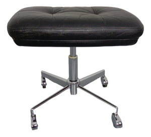 Rollable and Adjustable Leather Stool, Germany, 1960s