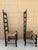 Pair of Antique Black Painted Shaker Ladder Back Chairs With Rush Seats For Sale - Image 18 of 18