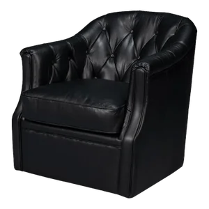 Contemporary Tufted Leather Armchair