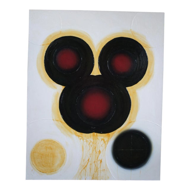 "Joey a Mechanical Boy (Black Mickey)" Abstract Oil Painting on Linen by Matthew Weinstein For Sale