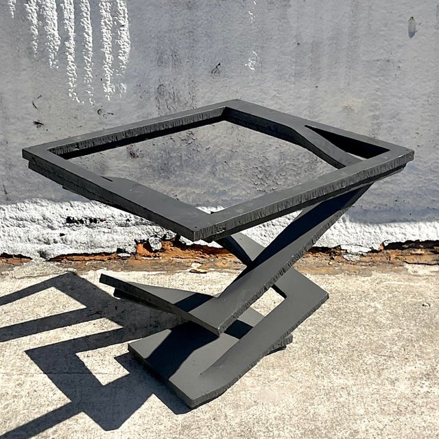 Roche Bobois Vintage Contemporary “Fleur De Fer” Steel Dining Table Pedestal After Roche Bobois For Sale - Image 4 of 12