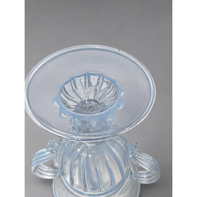 Venetian Opalescent Glass Covered Urn, Attributed Salviati - Early 20th Century For Sale - Image 10 of 12