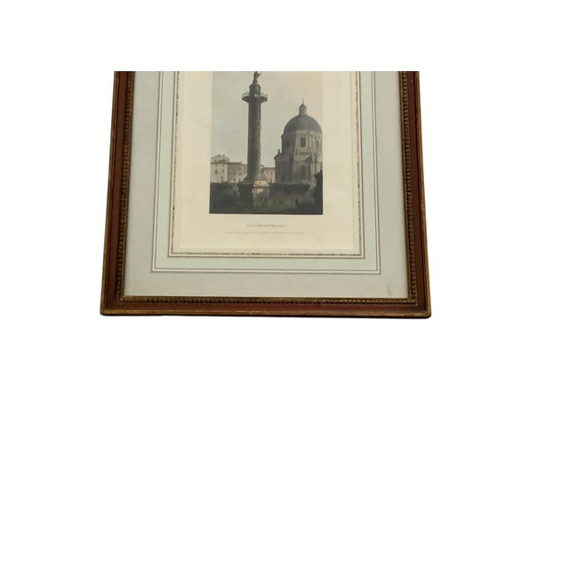 Late 18th Century Antique 1798 Hand-Colored Engraving "Column of Trajan" Provenance Custom Framed by J. Pocker & Son, Nyc (Copy) For Sale - Image 5 of 6