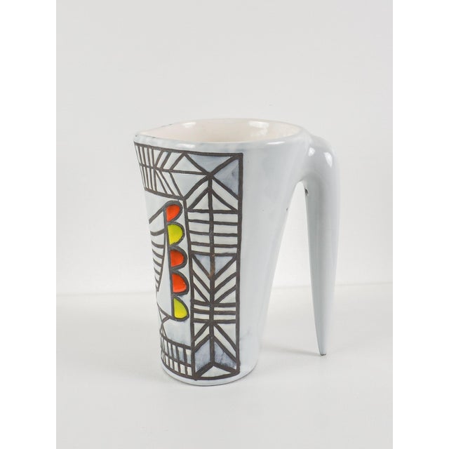 Ceramic Dove Grey Ceramic Pitcher by Roger Capron, 1950s For Sale - Image 7 of 11