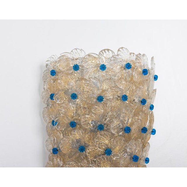 Large Murano Glass Wall Sconce from Barovier & Toso, 1970s For Sale - Image 3 of 11