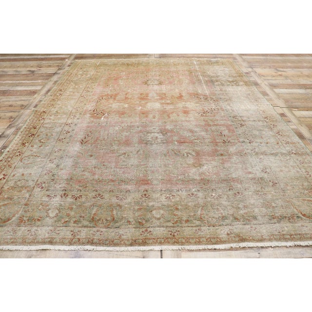 Textile Antique Persian Lilihan Rug - 07'07 x 09'08 For Sale - Image 7 of 9