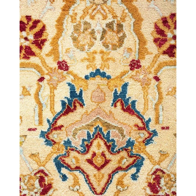 Traditional Mogul, One-of-a-Kind Hand-Knotted Area Rug in Ivory, 6' 0" x 8' 10" For Sale - Image 3 of 8