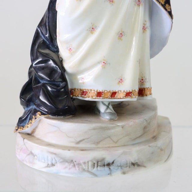 Late 19th Century Volkstedt Figure of Mary Anderson as Pauline Deschapelles in "The Lady of Lyons" For Sale - Image 4 of 9